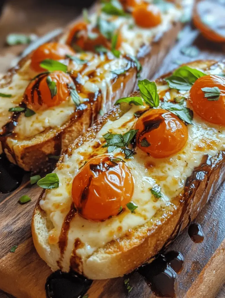 If you're looking for an appetizer or side dish that perfectly encapsulates the essence of Italian cuisine, look no further than Cheesy Garlic Caprese Bread. This delightful dish is a flavorful fusion that combines the richness of melted cheese, the aromatic charm of garlic, and the freshness of basil and tomatoes, all elegantly layered atop a crusty baguette. Not only does it serve as an impressive starter for gatherings, but it also makes for a satisfying snack when you want to indulge yourself.