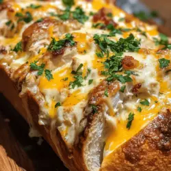 In the realm of comfort food, few dishes can rival the satisfaction of a perfectly stuffed bread. Enter the Delicious Chicken Bacon Ranch Stuffed Bread—a savory delight that combines tender shredded chicken, crispy bacon, and creamy ranch dressing, all enveloped in warm, crusty bread. This dish is not just a meal; it’s an experience that brings people together around the dinner table. With its mouthwatering flavors and delightful textures, it’s no wonder that this recipe has gained popularity among home cooks and food enthusiasts alike.