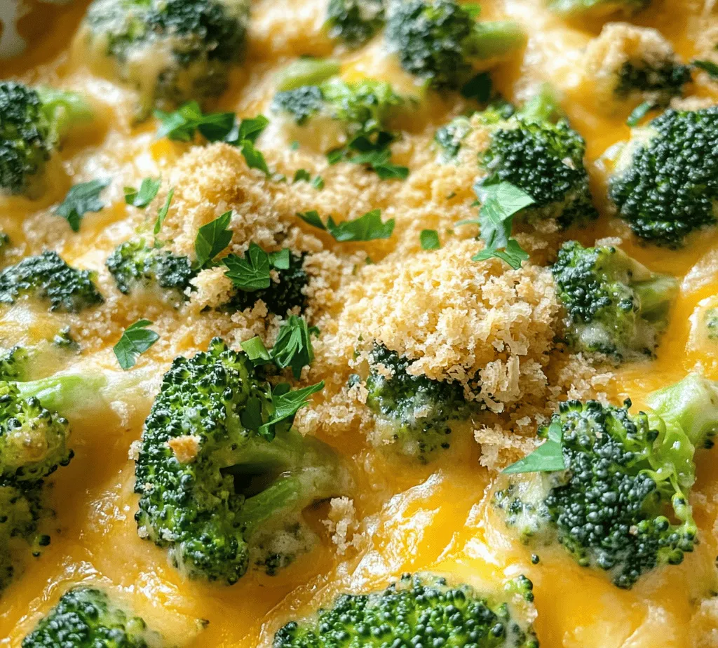 Cheesy Broccoli Casserole is a delightful dish that brings together the wholesome goodness of fresh vegetables with the comforting richness of cheese. This casserole serves as a perfect centerpiece for family dinners or a crowd-pleaser at potlucks. It is a harmonious blend of nutritious broccoli and protein-rich quinoa, ensuring that while the dish satisfies those cheese cravings, it also provides a healthful twist. Packed with vitamins, minerals, and mouthwatering flavors, this casserole is a winning recipe for both health enthusiasts and comfort food lovers alike.