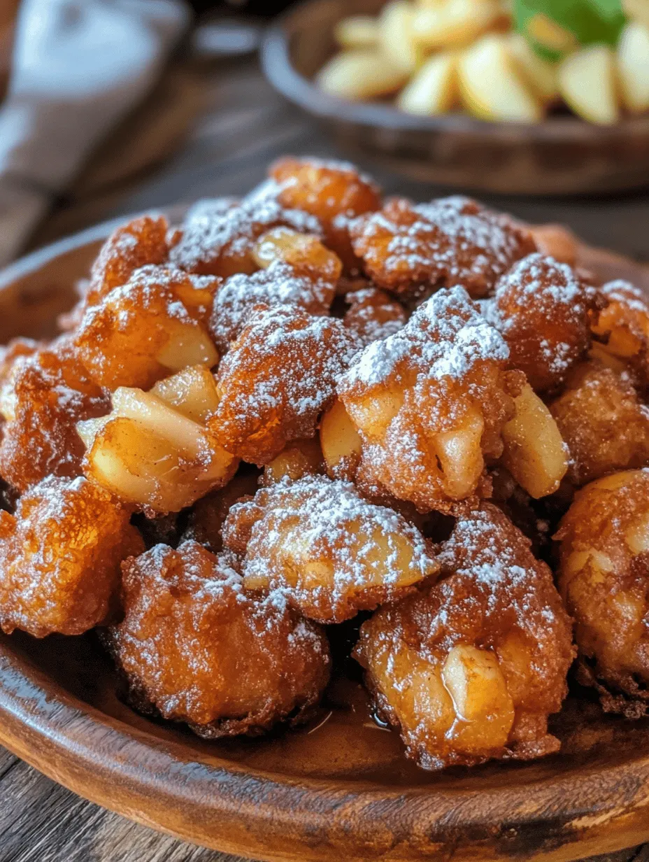 Apple fritters have long been cherished as a delightful treat, gracing bakery counters and home kitchens alike. Their crispy exterior, soft and flavorful apple filling, and sweet glaze make them a favorite for many. Traditionally, apple fritters are deep-fried dough pastries that combine the warm flavors of cinnamon and sugar with the tartness of apples, creating a comforting snack that is perfect for any occasion. However, as culinary trends evolve, so do our beloved recipes. Enter the Apple Fritter Bites—a modern twist on the classic apple fritter. These bite-sized delights pack all the flavor and nostalgia of traditional apple fritters while offering a lighter, more accessible snacking option.