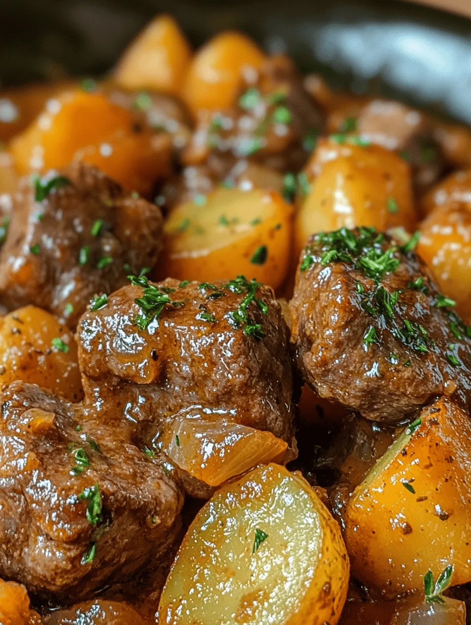 When it comes to comfort food, few meals can rival the heartwarming embrace of a slow-cooked dish. The aroma that wafts through your home as ingredients meld together over hours creates not just a meal, but an experience. One such dish that encapsulates this experience is the Slow Cooker Garlic Butter Beef Bites & Potatoes. This recipe delivers rich flavors and tender textures, making it a perfect option for busy weeknights or leisurely weekend dinners. The beauty of this dish lies in its simplicity; with minimal preparation and a slow cooker doing most of the work, you can focus on what truly matters – spending quality time with family and friends.