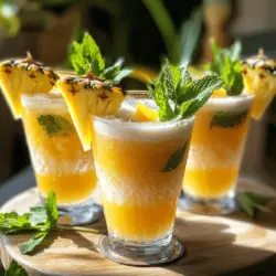 Welcome to the vibrant world of tropical flavors with our delightful recipe for Tropical Pineapple Paradise. This refreshing drink captures the essence of sun-soaked beaches and swaying palm trees, making it the perfect choice for warm weather, festive gatherings, or simply a moment of relaxation at home. Imagine sipping on a drink that not only tantalizes your taste buds but also offers a burst of hydration and essential nutrients. The Tropical Pineapple Paradise is a celebration of nature's sweetness and a true testament to the joys of crafting cocktails from fresh ingredients.