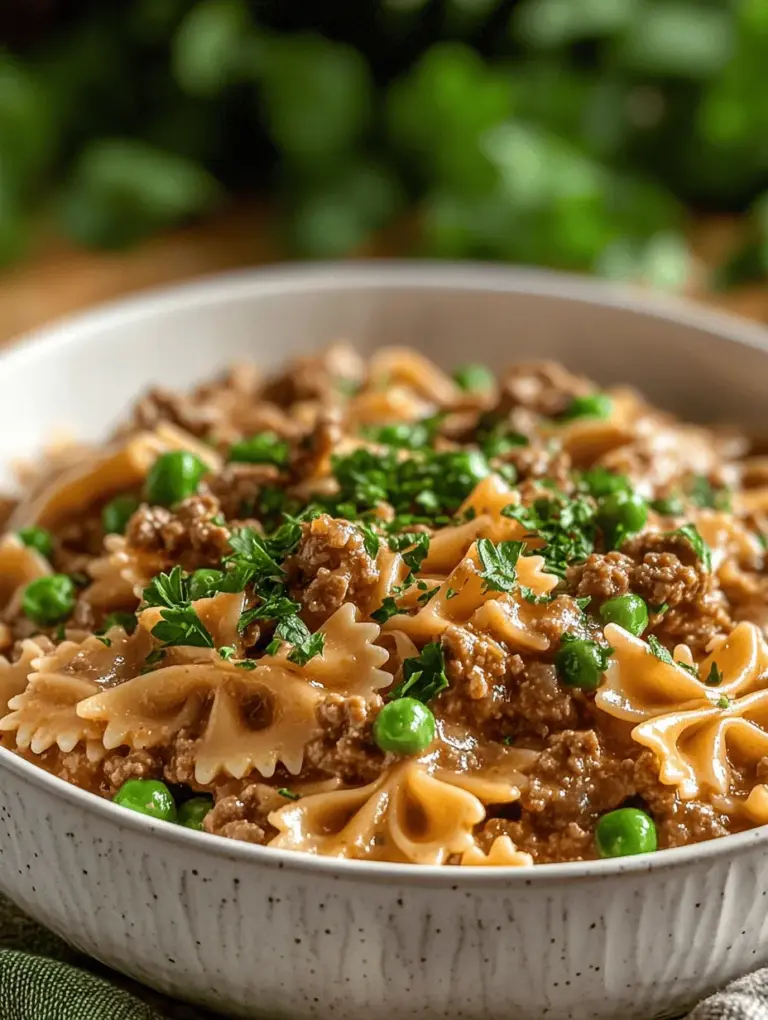 Creamy Beef and Bowtie Pasta is a dish that embodies comfort and indulgence, making it a beloved choice for family dinners and cozy nights at home. With its rich, velvety sauce enveloping tender pieces of beef and perfectly cooked bowtie pasta, this recipe effortlessly brings together a symphony of flavors and textures. It’s not just a meal; it’s a warm embrace on a plate, ideal for anyone seeking a hearty yet simple dish that satisfies the soul.