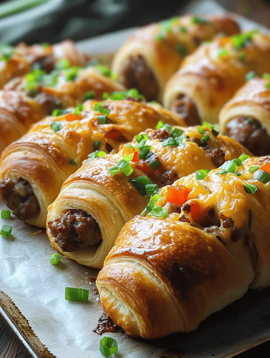 Breakfast sausage crescent rolls have become a beloved choice for morning meals, perfect for anyone looking to start their day with a satisfying and flavorful dish. The combination of savory breakfast sausage, melty cheese, and vibrant vegetables all wrapped in a flaky crescent dough creates a delightful experience that pleases the palate. These rolls are not only delicious but also remarkably easy to prepare, making them an ideal solution for busy mornings or casual brunch gatherings with friends and family.