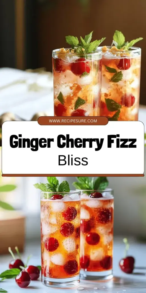 Discover the refreshing Ginger Cherry Fizz Mocktail, a delightful non-alcoholic beverage that perfectly balances sweet cherries and spicy ginger. Packed with health benefits, this vibrant drink is ideal for any occasion, from summer picnics to elegant dinner parties. Follow our easy recipe to create a fizzy, invigorating mocktail that everyone can enjoy. Click to explore the full recipe and elevate your beverage game with this delicious treat!