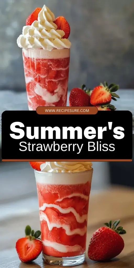 Beat the summer heat with a homemade Strawberries & Cream Frappuccino! This delightful recipe combines fresh strawberries, creamy goodness, and a touch of vanilla for a refreshing treat you can enjoy anytime. Perfect for picnics, brunch, or a sweet post-workout sip, this frappuccino is both easy to make and customizable to suit your taste. Click through to explore the full recipe and indulge in this luscious beverage today!