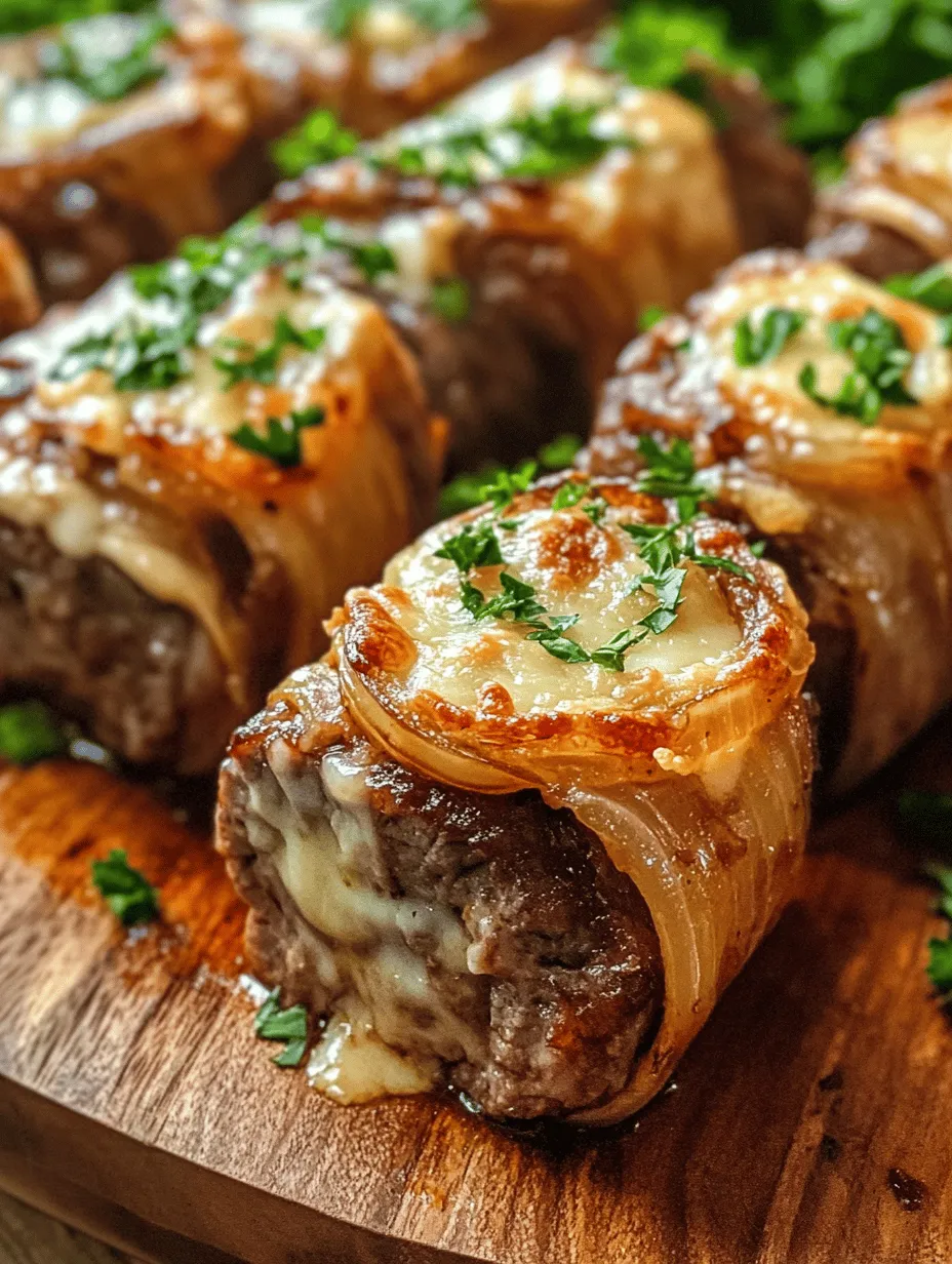 If you're searching for a dish that brings together rich flavors, delightful textures, and a touch of culinary elegance, look no further than French Onion Beef Roll-Ups. This innovative recipe is a mouthwatering fusion of classic French onion soup and savory beef, offering a unique and satisfying meal that will impress your family and friends. The combination of tender beef, sweet caramelized onions, and gooey melted cheese creates a symphony of taste that is hard to resist.