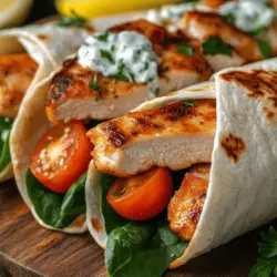 In recent years, wraps have surged in popularity as a quick, convenient meal option that appeals to busy lifestyles. They offer a delightful blend of flavors, textures, and nutrients, making them a go-to choice for lunch or dinner. Among the myriad of wrap recipes available, Garlic Chicken Wraps stand out for their robust flavors and satisfying ingredients. This dish is not only a hearty meal but also a healthy choice, packed with protein from chicken, vibrant vegetables, and the aromatic goodness of garlic.