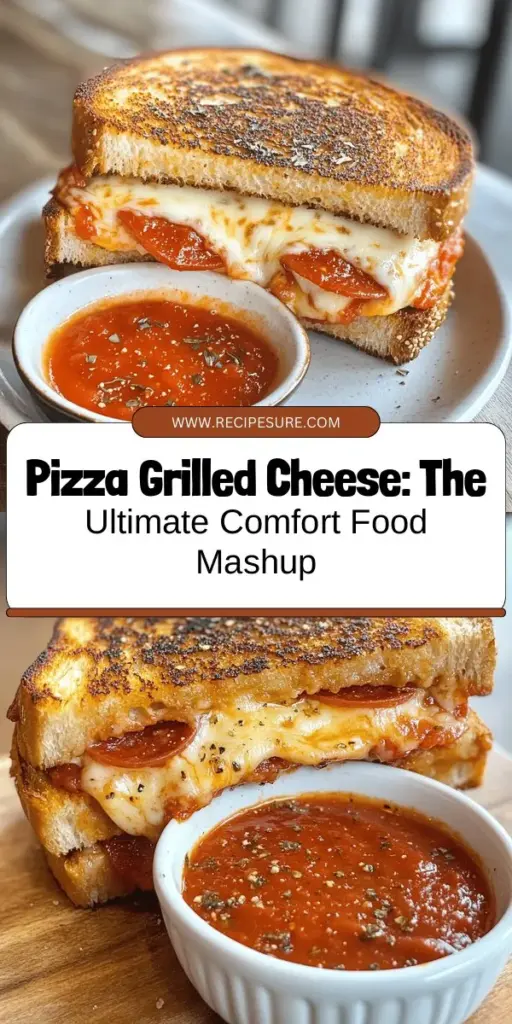 Dive into the delicious world of the Pizza Grilled Cheese Delight, where cheesy goodness meets zesty pizza flavors in one mouthwatering sandwich! Perfect for any meal, this recipe is simple to make and fully customizable. You can mix and match toppings, cheeses, and sauces to suit your taste. Whether you're feeding picky eaters or adventurous foodies, this fusion dish will satisfy all cravings. Get creative in the kitchen and indulge in this cheesy, comforting delight! #PizzaGrilledCheese #ComfortFood #FusionRecipe #EasyCooking #FoodieFavorites #YummyRecipes #SandwichLove