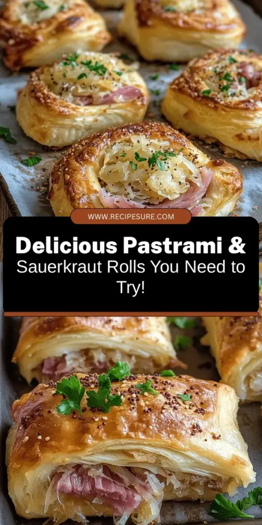 Indulge in the deliciousness of Pastrami & Sauerkraut Rolls, a perfect blend of savory pastrami, tangy sauerkraut, and creamy Swiss cheese wrapped in flaky crescent roll dough. Ideal for any gathering or a cozy night in, this recipe is easy to follow and results in mouthwatering rolls everyone will love. Bring the flavors of Eastern Europe to your kitchen today! #Pastrami #Sauerkraut #ComfortFood #Recipe #DeliciousEats #Foodie #HomemadeTreats