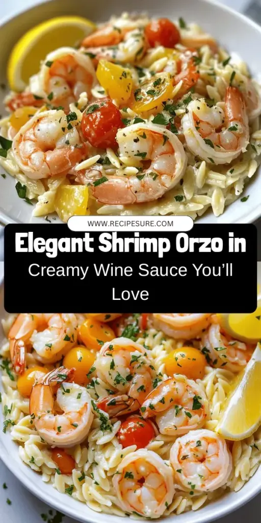 Indulge in the elegant yet comforting flavors of Shrimp Orzo in Creamy Wine Sauce! This dish combines tender shrimp and orzo pasta with a rich, velvety sauce that tantalizes every taste bud. Perfect for any occasion, it’s simple enough for a weeknight dinner yet impressive enough for entertaining guests. Discover how quality ingredients elevate this delightful medley of flavors. Give it a try and enjoy the warmth of this exquisite meal. #ShrimpOrzo #ComfortFood #DinnerIdeas #Foodie #PastaLovers #SeafoodDish #EasyRecipes