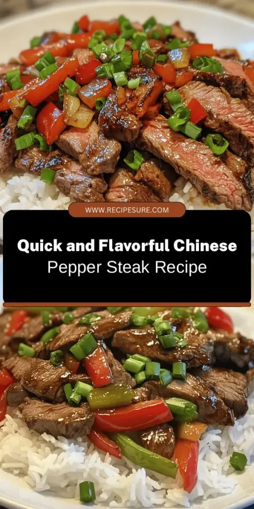 Get ready to spice up your dinner routine with this Easy Chinese Pepper Steak recipe! In just 30 minutes, whip up tender flank steak tossed with vibrant bell peppers and savory sauces for a meal that tantalizes the taste buds. Perfect served over rice or noodles, this dish is not only delicious but packed with protein and nutrients. Dive into the flavors of Chinese cuisine right from your kitchen! #PepperSteak #ChineseCuisine #QuickDinner #DeliciousMeals #HomeCooking #HealthyEating #DinnerIdeas
