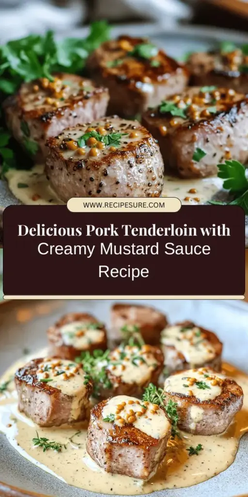 Indulge in the deliciousness of Pork Tenderloin with Creamy Mustard Sauce—an elegant dish that's easy to prepare! This tender pork, paired with a rich, velvety mustard sauce, will elevate your dining experience. Perfect for impressing guests or enjoying a weeknight dinner, this recipe is a flavorful feast for all occasions. Discover simple steps and nutritional benefits that make this dish a must-try. #PorkTenderloin #CreamyMustardSauce #EasyRecipes #DinnerIdeas #HomeCooking #CulinaryDelight
