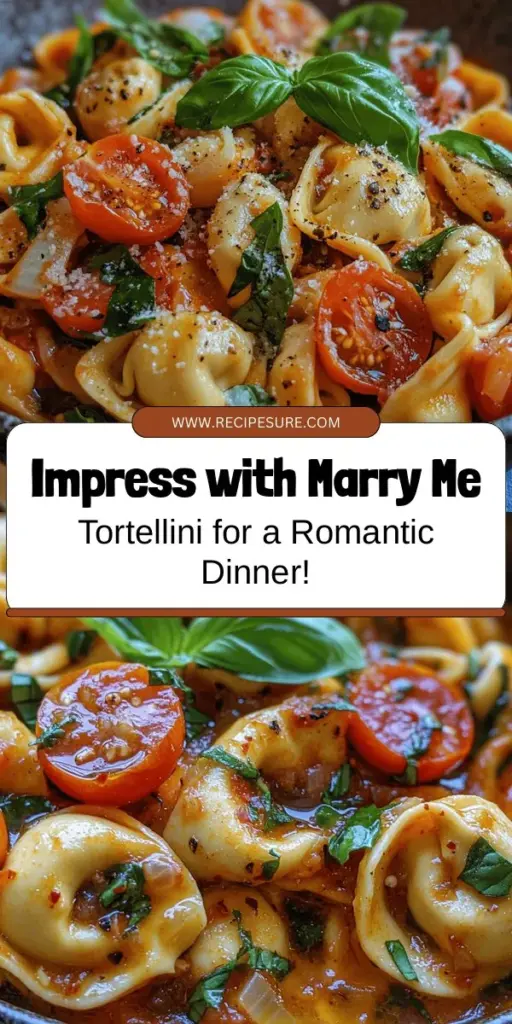 Impress your loved one with Marry Me Tortellini, a romantic pasta dish that's simple yet luxurious! This creamy, flavorful meal combines cheese tortellini, fresh cherry tomatoes, and delicious aromatics for a dining experience that evokes connection and love. Perfect for date nights or special occasions, this dish promises to create unforgettable moments at your table. Try it for your next cozy dinner! #MarryMeTortellini #PastaLove #RomanticDinner #CulinaryDelight #ImpressiveMeals