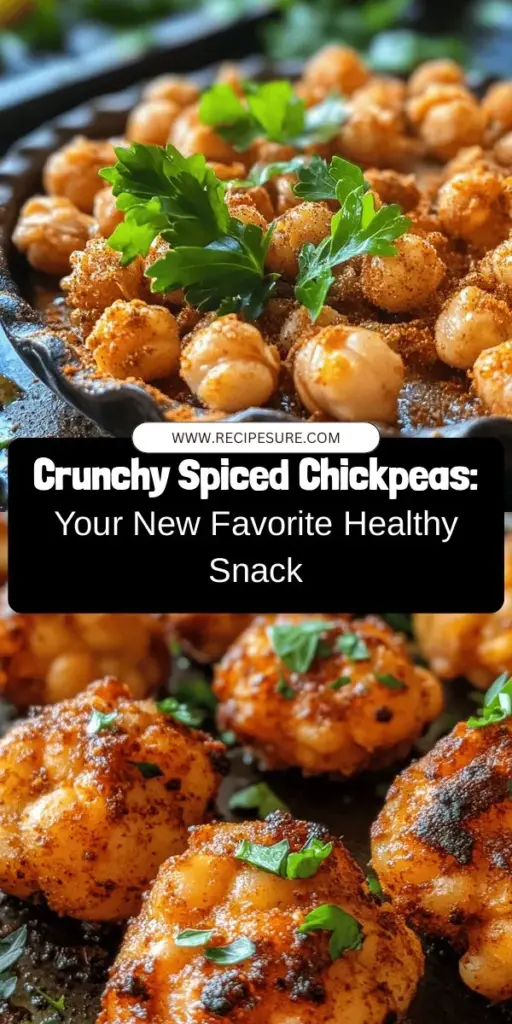 Discover the crispy crunch and bold flavors of Crunchy Spiced Chickpeas, the perfect healthy snack! Packed with plant-based protein and fiber, these chickpeas are ideal for satisfying cravings any time of day. Roast them with a mix of spices like smoked paprika, cumin, and cayenne for a delightful treat. Enjoy on their own, in salads, or as a topping for your favorite dishes. Elevate your snacking game today! #HealthySnacks #Chickpeas #CleanEating #PlantBased #SnackRecipe #CrunchyChickpeas