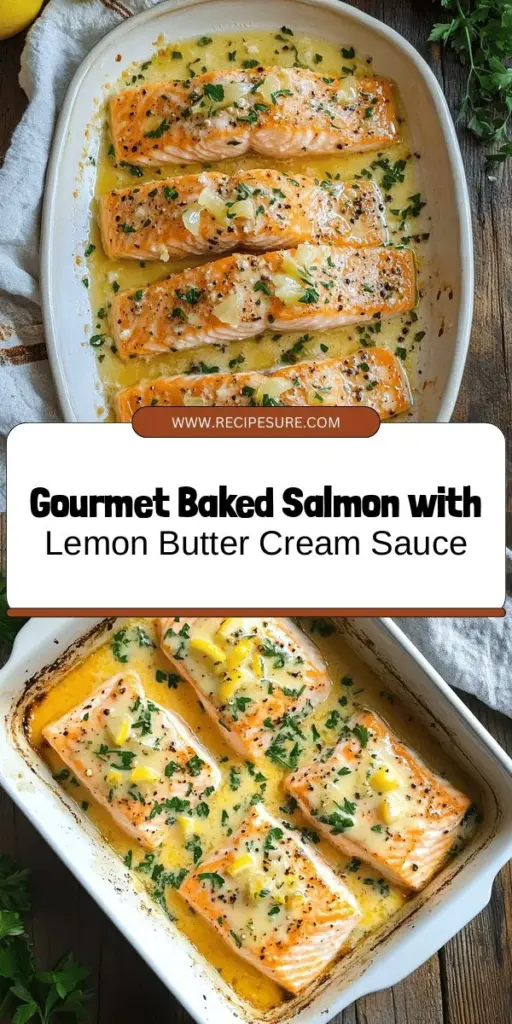 Discover the elegance of Easy Baked Salmon with Lemon Butter Cream Sauce! Perfect for a special occasion or a quick weeknight dinner, this dish combines flavorful salmon with a creamy, zesty sauce. Packed with omega-3 fatty acids, it’s not only delicious but also healthy. With simple steps, anyone can create this gourmet meal at home. Pair it with fresh veggies for a complete dining experience! #BakedSalmon #HealthyRecipes #EasyDinner #Foodie #CookingTips