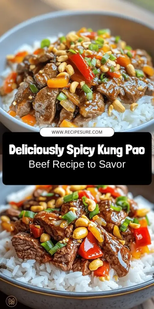 Discover the mouthwatering world of Kung Pao Beef, a classic Chinese dish bursting with rich flavors and textures. This stir-fried delicacy combines tender flank steak, vibrant vegetables, and crunchy peanuts, all enveloped in a spicy, savory sauce. Perfect for any occasion, this dish is not only delicious but also nutritious. Try making it at home for a taste of Sichuan cuisine that your family and friends will love. #KungPaoBeef #ChineseFood #Recipe #HomeCooking #SpicyDelight #SichuanCuisine #DinnerIdeas