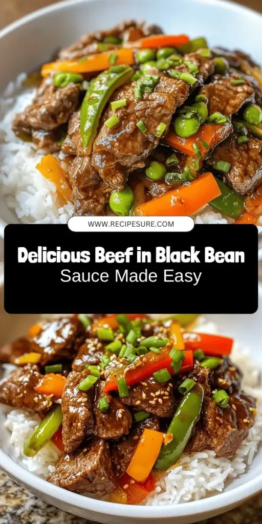 Discover the rich flavors of Beef in Black Bean Sauce, a beloved dish in Asian cuisine! This simple stir-fry features tender beef slices combined with fermented black beans, colorful bell peppers, and aromatic garlic and ginger. Perfect for any occasion, it's easy to prepare and packed with nutrients. Serve it over fluffy jasmine rice for a delightful meal that brings family and friends together. Try this authentic recipe and elevate your dinner table! #BeefInBlackBeanSauce #AsianCuisine #HomeCooking #EasyRecipes #ComfortFood #HealthyEating