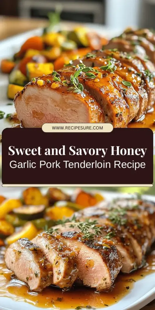 Indulge in the mouthwatering goodness of Honey Garlic Pork Tenderloin! This delightful dish effortlessly combines sweet honey, bold garlic, and juicy pork for an extraordinary flavor experience. Perfect for weeknight dinners or special gatherings, it’s not only simple to prepare but also packed with protein and health benefits. Discover the joy of cooking with this easy recipe that promises to impress! #PorkTenderloin #HoneyGarlic #EasyDinner #DeliciousRecipes #HealthyEating #Foodie