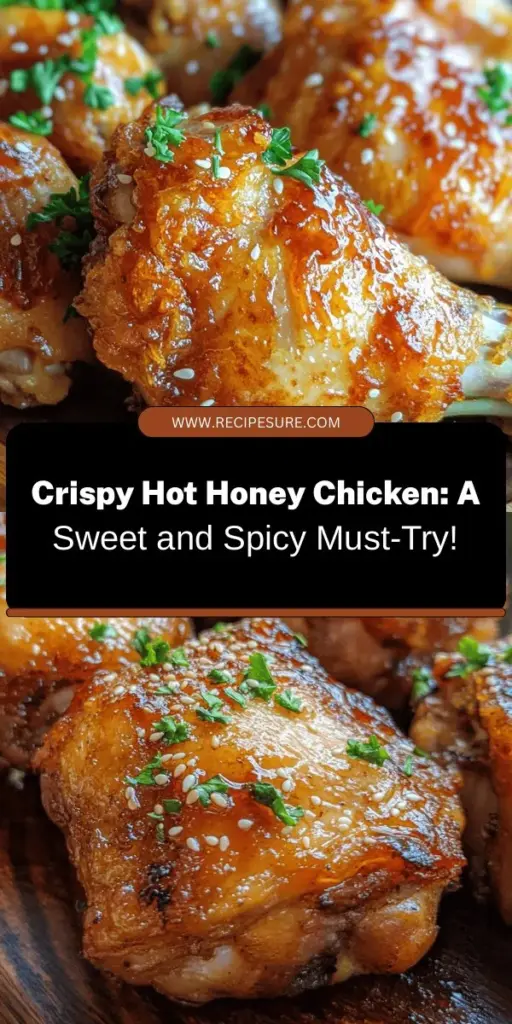 Indulge in the mouthwatering wonder of Crispy Hot Honey Chicken! This dish combines the crunch of perfectly fried chicken with a sweet and spicy hot honey glaze that elevates every bite. Perfect for any occasion, it’s easy to customize the heat level to suit your taste. Get ready to impress your family and friends with this culinary delight that’s as satisfying to make as it is to eat! Try it out and share your delicious creations! #CrispyHotHoneyChicken #SweetAndSpicy #FoodieDelight #HomemadeGoodness #ComfortFood