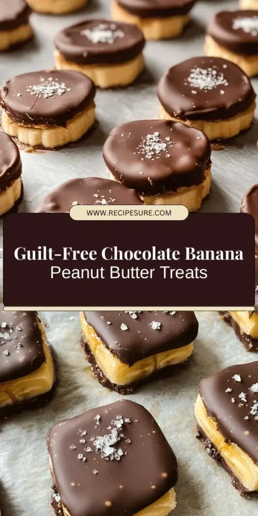 Satisfy your sweet cravings with these Chocolate Covered Frozen Banana Peanut Butter Sandwiches! This guilt-free treat combines the natural sweetness of ripe bananas, creamy peanut butter, and a luscious chocolate coating for a nutritious snack any time of day. Perfect for kids and adults alike, they're easy to make and can even be prepped in batches for a convenient freezer treat. Try them today and indulge without the guilt! #HealthyDesserts #GuiltFreeTreats #BananaRecipes #PeanutButter #ChocolateLovers #FrozenSnacks