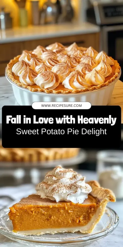Discover the magic of fall with the Heavenly Sweet Potato Pie Delight! This comforting dessert combines the natural sweetness of sweet potatoes with warm spices, creating a rich and creamy treat perfect for family gatherings and holiday feasts. Learn the history, cultural significance, and tips for making this cherished tradition in your own kitchen. Embrace the essence of seasonal baking with this must-try recipe! #SweetPotatoPie #FallBaking #ComfortFood #Dessert #Thanksgiving #PieRecipes #AutumnFlavors