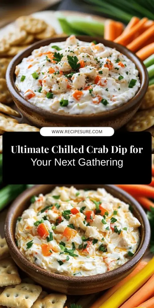 Discover the ultimate cold crab dip recipe that brings a taste of the ocean to your gatherings! This creamy, savory dip is perfect for summer parties, holiday celebrations, or cozy nights at home. Made with lump crab meat, cream cheese, and fresh veggies, it's both delicious and nutritious. Serve with crackers or veggies for a delightful appetizer everyone will love. Elevate your entertaining game with this Chilled Ocean Delight! #CrabDip #SeafoodAppetizers #PartyFood #EasyRecipes #SummerEats #DeliciousDips #CookingAtHome
