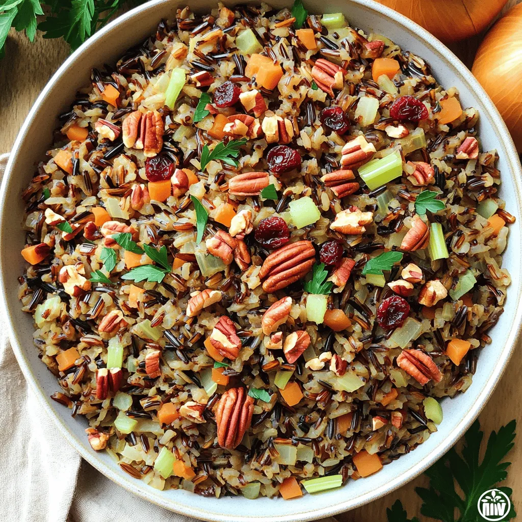 Wild rice brings a great taste to your Thanksgiving table. You can make many dishes with it. One of my favorites is a Thanksgiving wild rice medley. It has a mix of veggies, nuts, and fruits. You can find the full recipe above.
