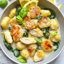If you're on the hunt for a quick yet delectable dinner option that bursts with flavor, look no further than Zesty Lemon Gnocchi with Garlic Chicken. This dish perfectly marries the soft, pillowy texture of gnocchi with the robust flavors of garlic chicken, creating a meal that is both satisfying and easy to prepare. With a bright lemony kick and a rich, creamy sauce, this recipe is sure to become a go-to in your household.