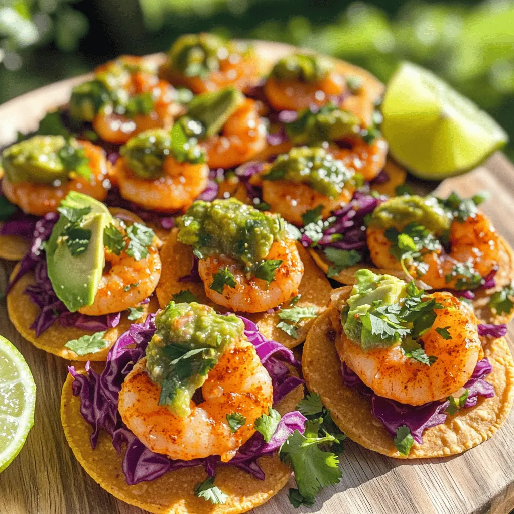 To make tasty spicy shrimp tostadas, you need some key ingredients. The main star is shrimp. Use one pound of large shrimp that are peeled and deveined. This shrimp will soak up all the flavors.