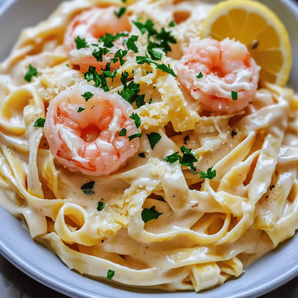 To create a fantastic shrimp alfredo recipe, you need a few key ingredients. First, fettuccine pasta shines in this dish. Its thick, flat shape holds the creamy sauce well.