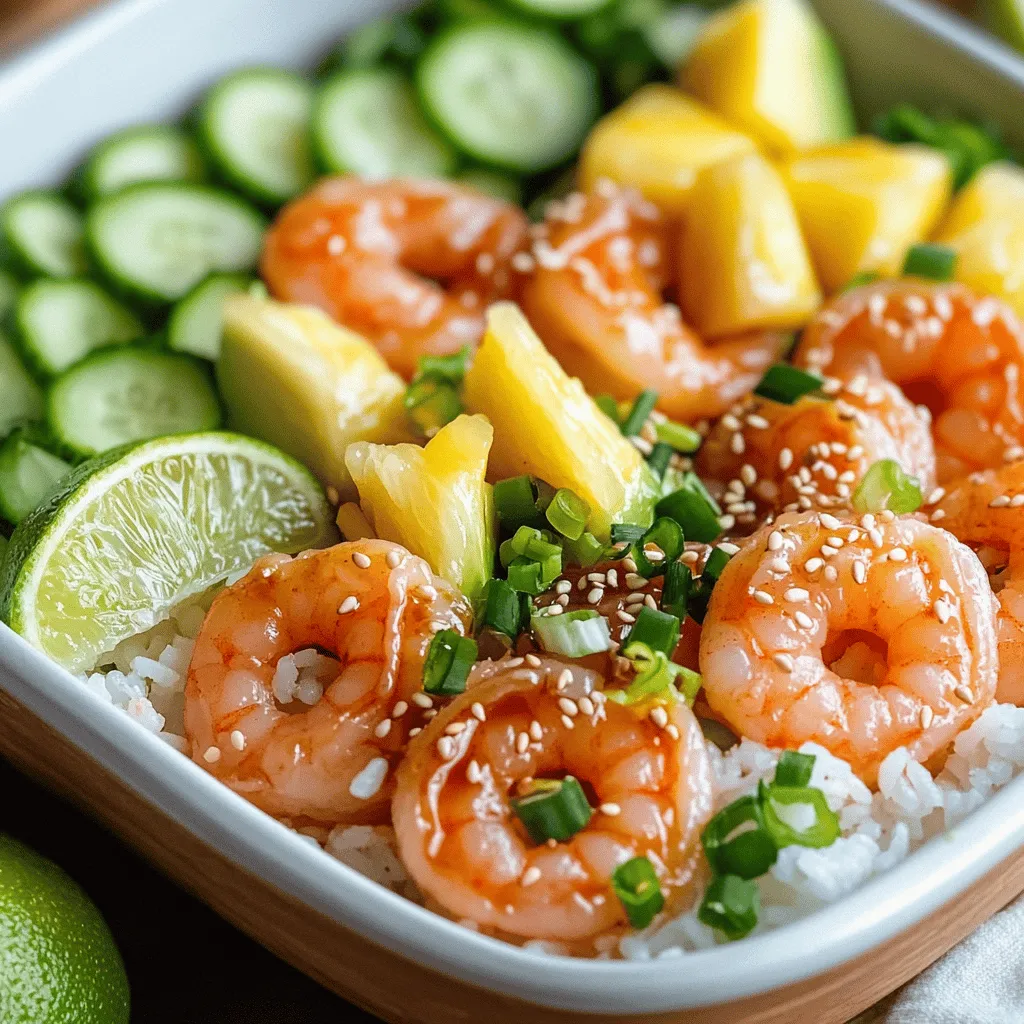 For a tasty shrimp poke bowl, you need fresh shrimp, sushi rice, and vibrant toppings. The shrimp is the star of the dish. Choose fresh or high-quality frozen shrimp. I use peeled and deveined shrimp for ease.