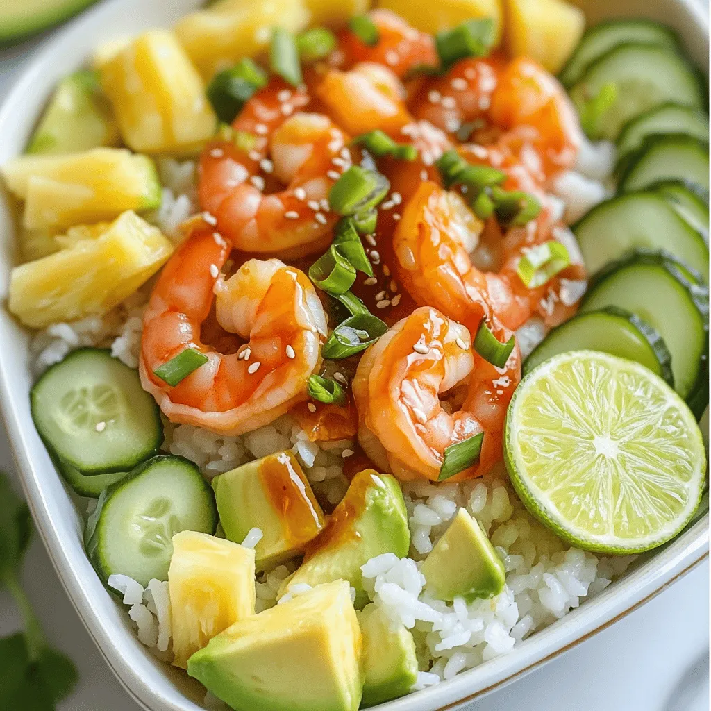 For a tasty shrimp poke bowl, you need fresh shrimp, sushi rice, and vibrant toppings. The shrimp is the star of the dish. Choose fresh or high-quality frozen shrimp. I use peeled and deveined shrimp for ease.