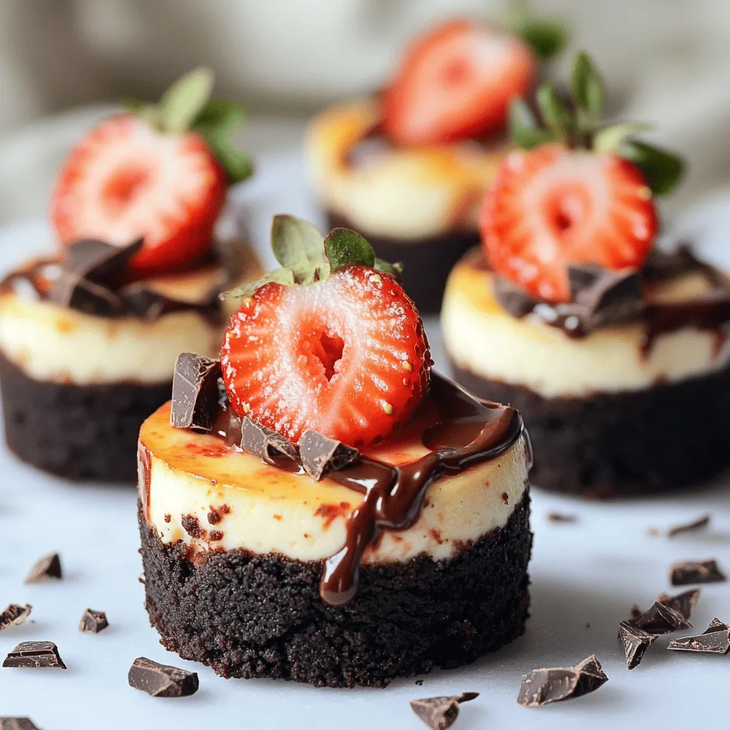 The chocolate strawberry mini cheesecakes recipe features simple yet essential ingredients. Each one plays a role in making these treats delicious.