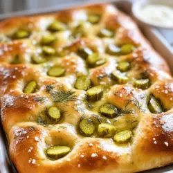 In the ever-evolving world of gastronomy, culinary enthusiasts are increasingly experimenting with unconventional ingredients to create innovative dishes. One such delightful creation that has emerged is Dill Pickle Focaccia Bread. This unique recipe marries the soft, pillowy texture of traditional focaccia with the tangy crunch of dill pickles, resulting in an extraordinary flavor experience that tantalizes the palate. Whether served as an appetizer at a casual dinner party or as a centerpiece at a gourmet gathering, Dill Pickle Focaccia Bread is sure to impress both family and friends.