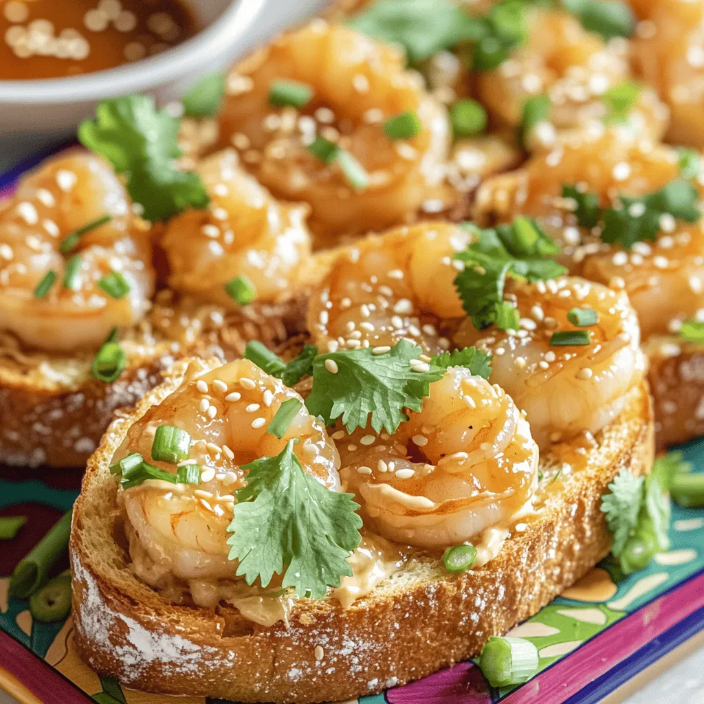 To make baked shrimp toast, you need simple and fresh ingredients. First, grab 1 pound of shrimp. Make sure they are peeled and deveined. Next, you will need 4 slices of bread. You can use white or whole grain bread.