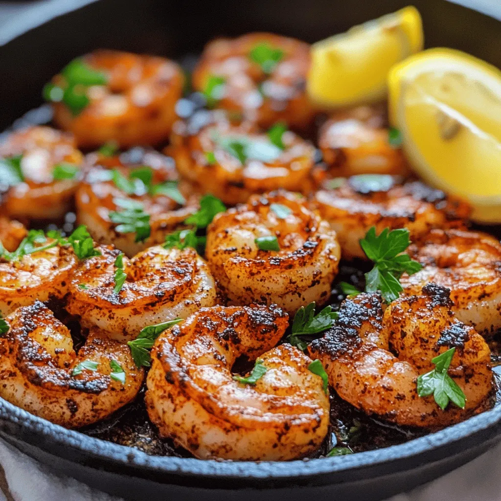 Blackened shrimp are shrimp coated with a spice mix and cooked at high heat. This method gives the shrimp a dark, charred crust. I love how the spices create a bold flavor that many find irresistible. The blackening technique comes from Cajun cuisine, which is rich in spices and flavor.