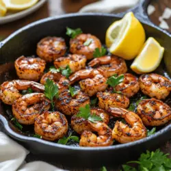 Blackened shrimp are shrimp coated with a spice mix and cooked at high heat. This method gives the shrimp a dark, charred crust. I love how the spices create a bold flavor that many find irresistible. The blackening technique comes from Cajun cuisine, which is rich in spices and flavor.