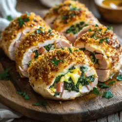 Are you looking for a delicious and impressive dish that is perfect for family dinners, special occasions, or even a cozy weeknight meal? Look no further than Ham & Cheese Stuffed Chicken Delight. This flavorful recipe combines tender chicken breasts filled with savory deli ham, creamy Swiss cheese, and nutritious fresh spinach, making it a well-rounded meal that is sure to please everyone at the table.