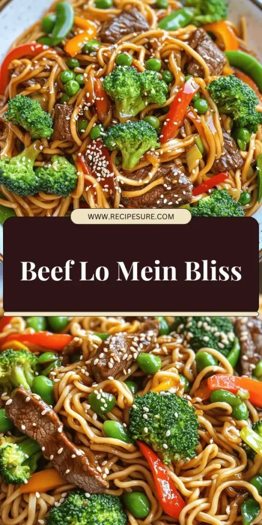 Indulge in the delectable Savory Beef Lo Mein, a dish bursting with rich flavors and tender textures that will impress your taste buds! This easy stir-fry combines perfectly cooked beef, vibrant veggies, and soft lo mein noodles for a satisfying meal in minutes. Whether for a quick weeknight dinner or meal prep, this recipe is versatile and customizable. Click through to explore the full recipe and elevate your at-home dining experience!