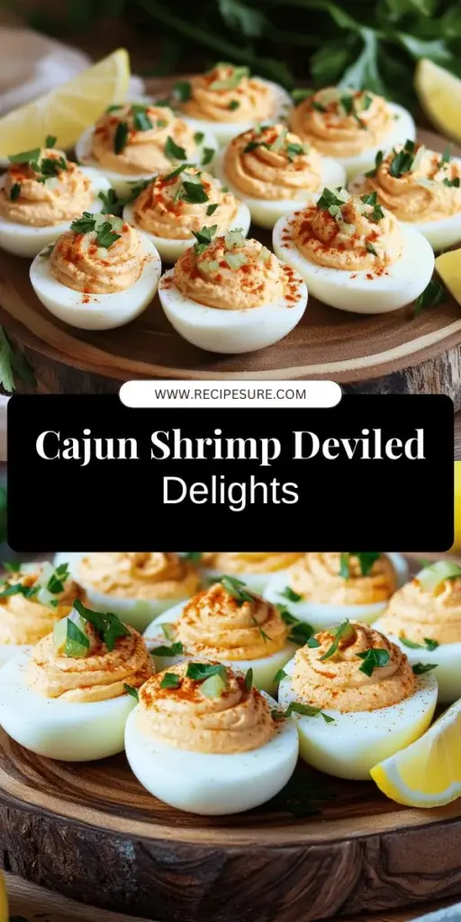Bring a new twist to your appetizer game with Cajun Shrimp Deviled Eggs! This delicious recipe combines the creamy goodness of traditional deviled eggs with the bold flavors of Cajun cuisine, making for a mouthwatering treat that will impress your guests. Discover the perfect balance of spices, succulent shrimp, and creamy filling in every bite. Click through to explore the full recipe and elevate your gatherings with this unforgettable dish!