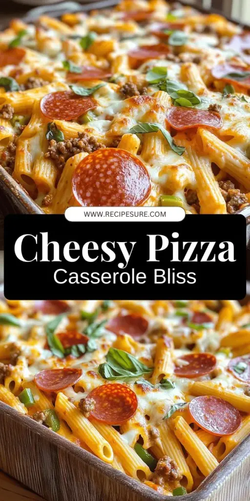 Experience the ultimate comfort food with our Cheesy Delight Pizza Casserole, perfect for busy weeknights or family gatherings. This hearty dish layers gooey cheese, savory meats, and fresh vegetables for a satisfying meal everyone will love. Easy to customize, this casserole fits any dietary need and makes dinner a breeze. Click through to explore the full recipe and savor this delicious family favorite that brings everyone together!