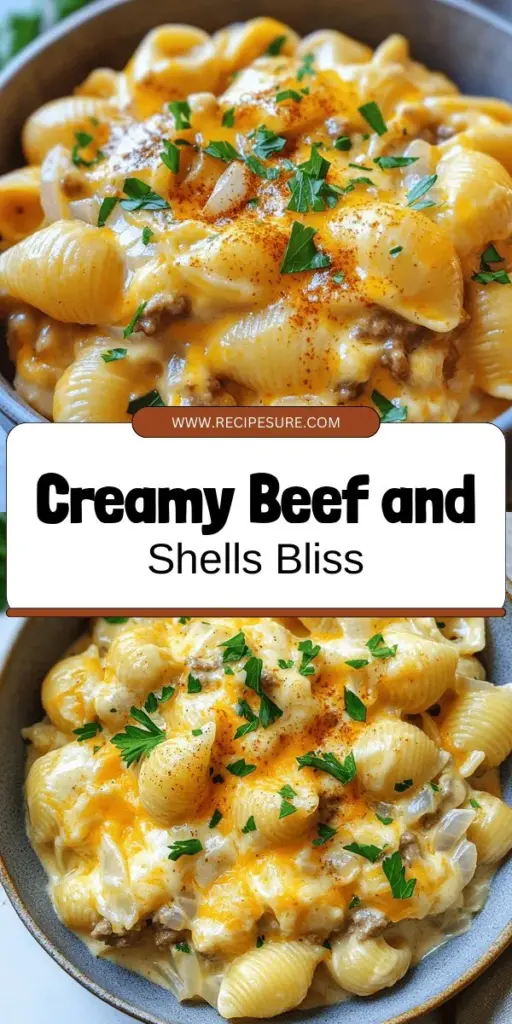 Looking for a quick and delicious weeknight meal? Try creamy beef and shells! This comforting one-pot recipe features tender pasta and savory beef smothered in a rich, cheesy sauce that your family will adore. With simple ingredients and easy steps, making this filling dish is a breeze. Discover tips for variations, serving ideas, and clever ways to use leftovers. Click through to find the full creamy beef and shells recipe that will become a family favorite!