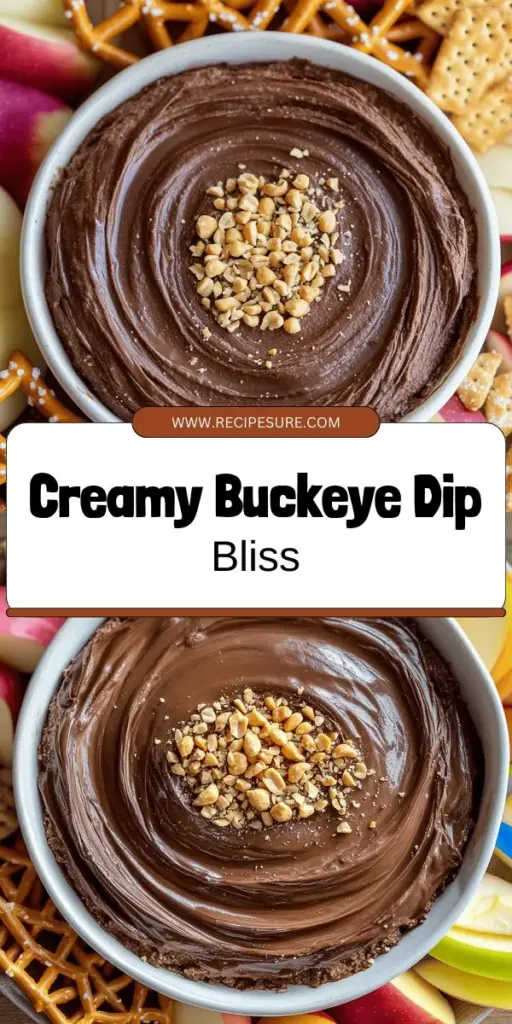 Elevate your next gathering with Buckeye Dip, a creamy delight that blends peanut butter and chocolate for a flavor explosion everyone will love. In this post, discover the essential ingredients, an easy step-by-step recipe, and creative variations to suit any taste or dietary need. Whether it's for game day, a holiday party, or a cozy movie night, Buckeye Dip will be the star of the show. Click through for the full recipe and tips!