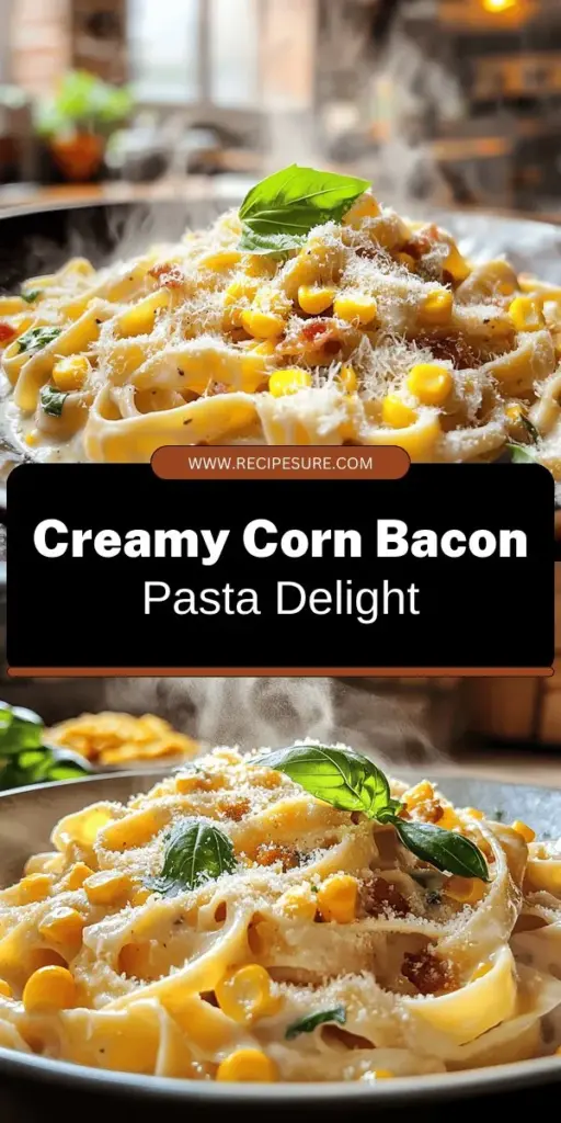 Discover the ultimate comfort food with our delightful Parmesan Corn Bacon Pasta recipe! This creamy dish combines crispy bacon, sweet fresh corn, and rich Parmesan sauce, making it a perfect choice for family dinners or special occasions. With easy-to-follow steps and ingredient tips, you'll create a satisfying meal that will impress everyone at your table. Click to learn how to craft this deliciously indulgent pasta and elevate your cooking game!