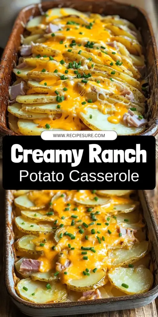 Discover the ultimate comfort food with this easy Ranch Scalloped Potatoes and Ham recipe! This creamy dish combines russet potatoes, savory ham, and a zesty ranch dressing, making it perfect for weeknight dinners or special gatherings. In just over an hour, you can create a hearty meal that satisfies and delights. Click through for step-by-step instructions and tips to impress your family and friends with this delectable casserole.