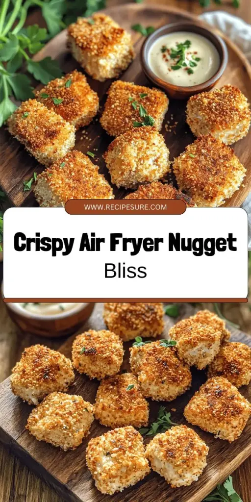 Say goodbye to greasy fast food with this easy homemade air fryer chicken nuggets recipe! Perfect for kids or late-night cravings, you'll love how simple it is to create crispy, flavorful nuggets right at home. Follow this step-by-step guide to learn key ingredients, tips for the best texture, and yummy dipping sauce ideas. Click through to explore the full recipe and delight your family with these delicious nuggets today!