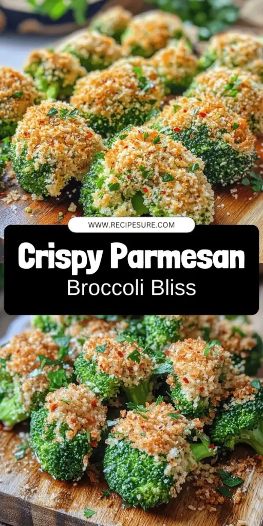 Elevate your meals with this easy and tasty Parmesan Crusted Broccoli recipe! Packed with essential nutrients, this dish transforms broccoli into a crunchy, cheesy delight that's perfect as a side or a healthy snack. Discover how to achieve the ideal balance of flavors and textures with simple ingredients like fresh broccoli, grated Parmesan, and breadcrumbs. Click through to explore the full recipe and impress your family with this delicious take on a superfood!