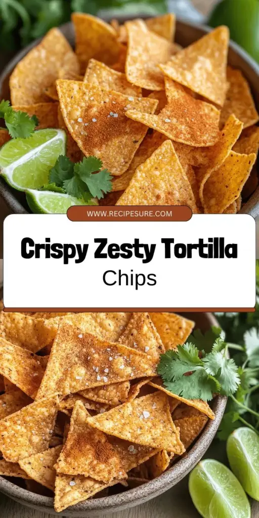 Elevate your snacking game with this Crispy Zesty Tortilla Chips Recipe! Discover the secrets to making crunchy, flavorful chips right at home, using simple ingredients like corn tortillas, olive oil, and zesty spices. Perfect for game days or casual gatherings, these homemade tortilla chips are fresher and healthier than store-bought ones. Dive into the world of flavors and enjoy them with your favorite dips. Click through for the full recipe and start your tasty journey today!