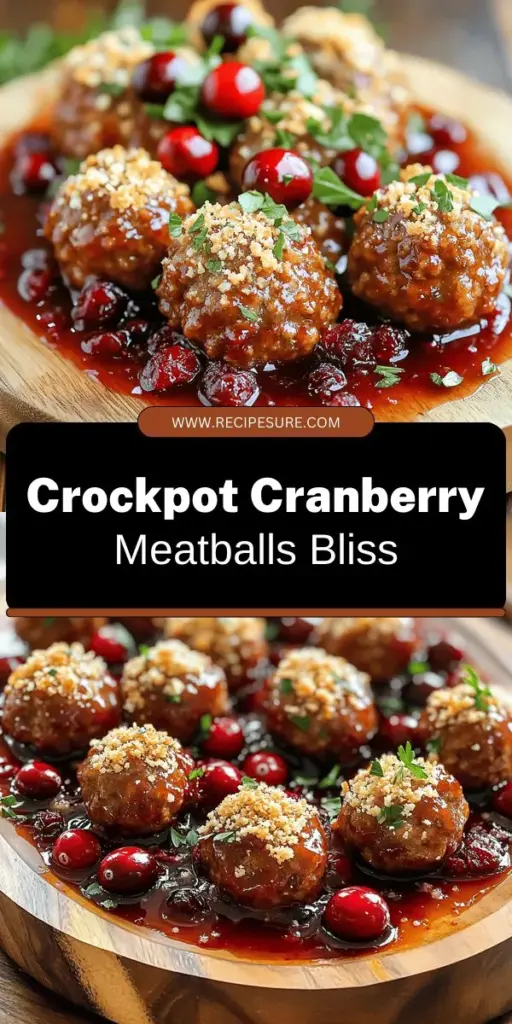 Savor the flavors of our Crockpot Cranberry Meatballs Recipe, a perfect dish for any occasion! This easy, hands-off recipe combines tender meatballs with a sweet and tangy cranberry sauce, making it a crowd favorite at holiday gatherings and cozy dinners. Discover how simple it is to create this delicious dish that will wow your family and friends. Click through to explore the full recipe and unleash your culinary creativity!